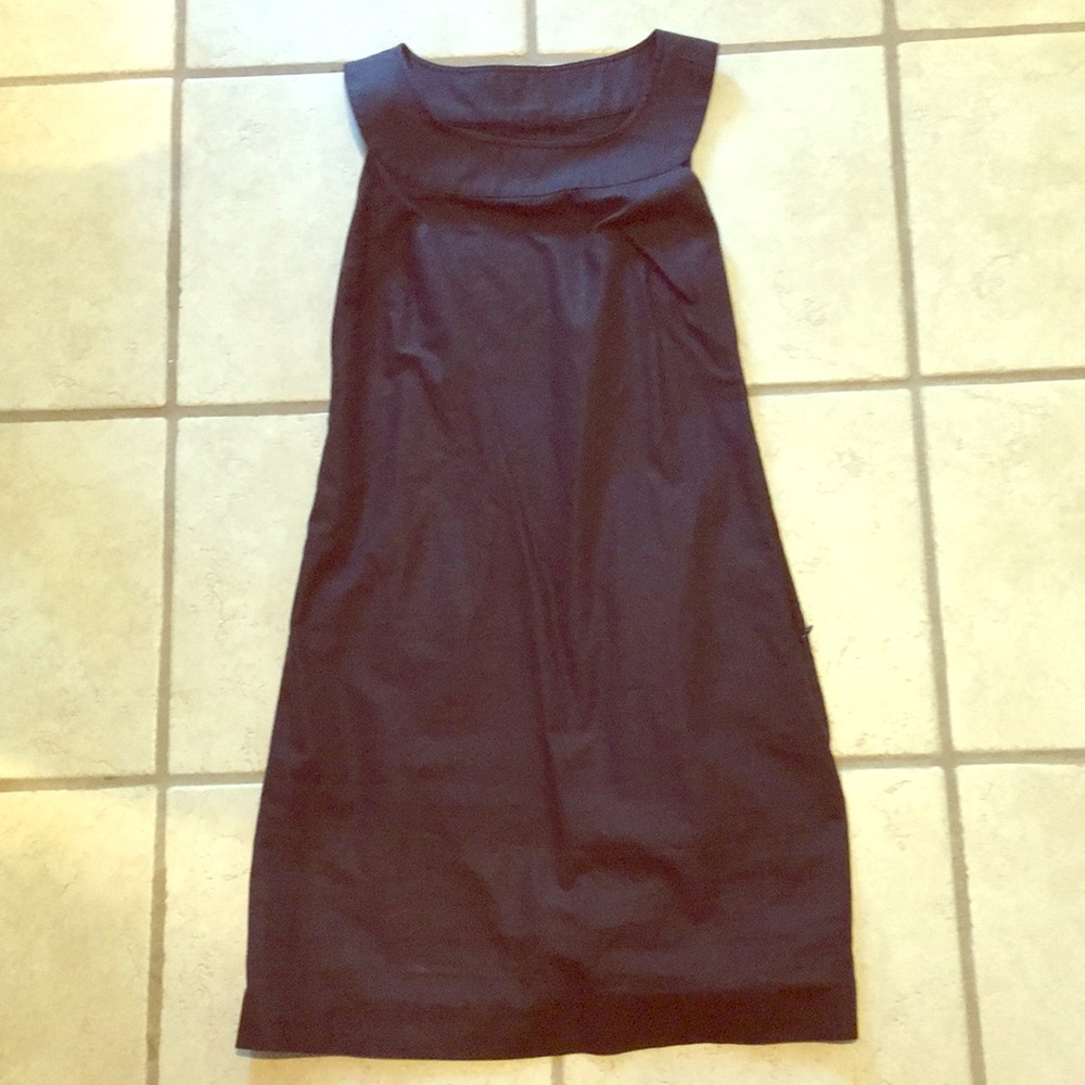 J crew black cotton shift dress 2p